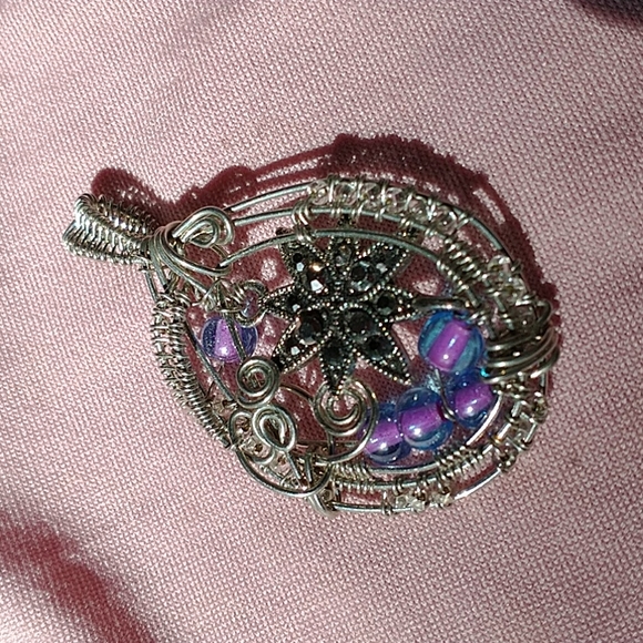 NWT Beautiful Handcrafted Tinned Copper Pendant - Picture 3 of 5